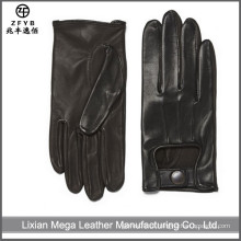 Moda lambskin couro luva de pulso luvas de condução de couro